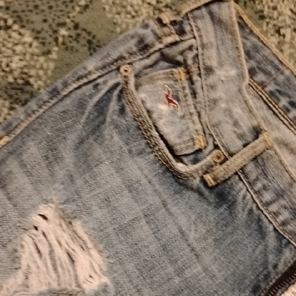 Hollister Blue Skinny Jeans Distressed Vintage Look 3R Vintage Y2K - Picture 4 of 15